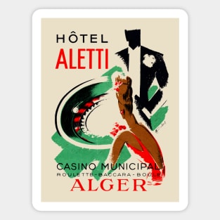 1935 Hotel Aletti Casino Algeria Magnet